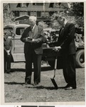 G.M. Bruce and T.F. Gullixson at groundbreaking ceremony at Luther Theological Seminary, St. Anthony Park neighborhood, St. Paul, Minnesota