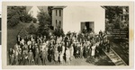 Attendees at the closing session of the Southern Minnesota District Convention of the Norwegian Lutheran Church of America in front of Muskego Church, St. Paul, Minnesota, 1939